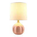 Hospitality furniture - Linen Carved Ceramic Table Lamp - www.oroatrade.com