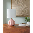 Hospitality furniture - Linen Carved Ceramic Table Lamp - www.oroatrade.com
