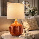 Hospitality furniture - Linen Carved Ceramic Table Lamp - www.oroatrade.com
