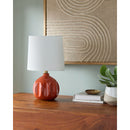 Hospitality furniture - Linen Carved Ceramic Table Lamp - www.oroatrade.com