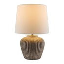 Contract furniture - Carved Gray Ceramic Table Lamp - www.oroatrade.com