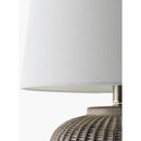 Contract furniture - Carved Gray Ceramic Table Lamp - www.oroatrade.com
