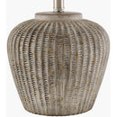 Contract furniture - Carved Gray Ceramic Table Lamp - www.oroatrade.com