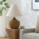 Hospitality furniture - Ceramic Beige Linen Table Lamp - www.oroatrade.com