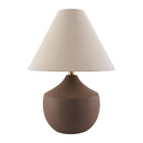 Hospitality furniture - Ceramic Beige Linen Table Lamp - www.oroatrade.com