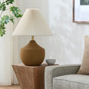 Hospitality furniture - Ceramic Beige Linen Table Lamp - www.oroatrade.com