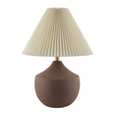 Hospitality furniture - Ceramic Beige Linen Table Lamp - www.oroatrade.com