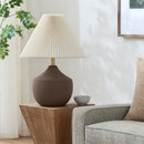 Hospitality furniture - Ceramic Beige Linen Table Lamp - www.oroatrade.com