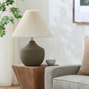 Hospitality furniture - Ceramic Beige Linen Table Lamp - www.oroatrade.com