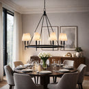 Hospitality furniture - Black Metal Ring 8-Light Chandelier - www.oroatrade.com