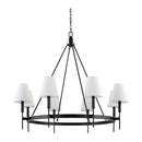 Hospitality furniture - Black Metal Ring 8-Light Chandelier - www.oroatrade.com