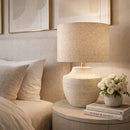 Modern European furniture - Painted Ceramic Linen Table Lamp - www.oroatrade.com
