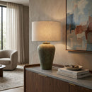 Modern European furniture - Painted Cement Linen Table Lamp - www.oroatrade.com