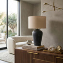Modern European furniture - Painted Cement Linen Table Lamp - www.oroatrade.com