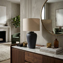 Modern European furniture - Painted Cement Linen Table Lamp - www.oroatrade.com