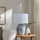 Hospitality furniture - Textured Gray Ceramic Table Lamp - www.oroatrade.com