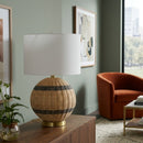 Hospitality furniture - Round Rattan Base Table Lamp - www.oroatrade.com