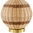 Hospitality furniture - Round Rattan Base Table Lamp - www.oroatrade.com