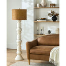 Hospitality furniture - White Stacked Base Floor Lamp - www.oroatrade.com