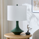 Hospitality furniture - Painted Base Linen Table Lamp - www.oroatrade.com
