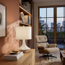 Hospitality furniture - Painted Base Linen Table Lamp - www.oroatrade.com