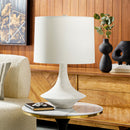 Hospitality furniture - White Drum Shade Table Lamp - www.oroatrade.com