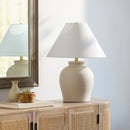 Modern European furniture - Painted Beige Ceramic Table Lamp - www.oroatrade.com