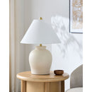 Modern European furniture - Painted Beige Ceramic Table Lamp - www.oroatrade.com
