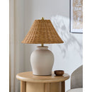 Modern European furniture - Painted Beige Ceramic Table Lamp - www.oroatrade.com