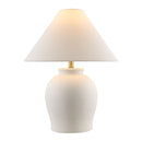 Hospitality furniture - Ceramic White Linen Table Lamp - www.oroatrade.com