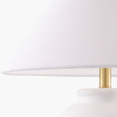 Hospitality furniture - Ceramic White Linen Table Lamp - www.oroatrade.com