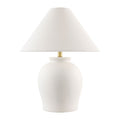 Hospitality furniture - Ceramic White Linen Table Lamp - www.oroatrade.com