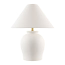 Hospitality furniture - Ceramic White Linen Table Lamp - www.oroatrade.com