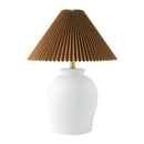 Modern European furniture - Brown Pleated Linen Table Lamp - www.oroatrade.com