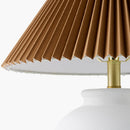 Modern European furniture - Brown Pleated Linen Table Lamp - www.oroatrade.com