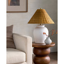 Hospitality furniture - Rattan Empire Shade Table Lamp - www.oroatrade.com