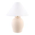 Hospitality furniture - Ceramic White Linen Table Lamp - www.oroatrade.com