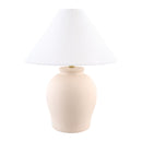 Hospitality furniture - Ceramic White Linen Table Lamp - www.oroatrade.com