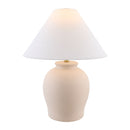 Hospitality furniture - Ceramic White Linen Table Lamp - www.oroatrade.com