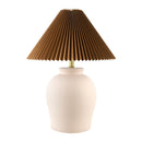 Modern European furniture - Brown Pleated Linen Table Lamp - www.oroatrade.com