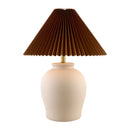 Modern European furniture - Brown Pleated Linen Table Lamp - www.oroatrade.com