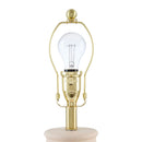 Modern European furniture - Brown Pleated Linen Table Lamp - www.oroatrade.com