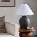 Hospitality furniture - Ceramic White Linen Table Lamp - www.oroatrade.com