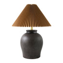 Modern European furniture - Brown Pleated Linen Table Lamp - www.oroatrade.com