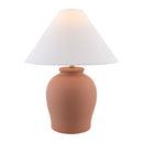 Hospitality furniture - Ceramic White Linen Table Lamp - www.oroatrade.com