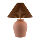 Modern European furniture - Brown Pleated Linen Table Lamp - www.oroatrade.com