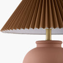 Modern European furniture - Brown Pleated Linen Table Lamp - www.oroatrade.com