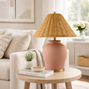 Hospitality furniture - Rattan Empire Shade Table Lamp - www.oroatrade.com