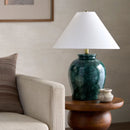 Hospitality furniture - Ceramic White Linen Table Lamp - www.oroatrade.com