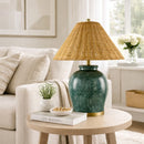Hospitality furniture - Rattan Empire Shade Table Lamp - www.oroatrade.com